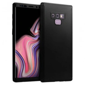 Husa Samsung Galaxy Note 9, FullBody Elegance Luxury Negru, acoperire completa 360 grade cu folie de protectie gratis