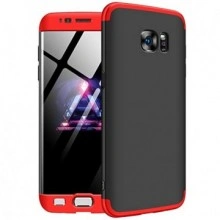 Husa Samsung Galaxy S7 Edge, FullBody 360° 3in1 Negru-Rosu