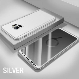 Husa Samsung Galaxy S9, FullBody Elegance Luxury Argintiu, acoperire completa 360 grade cu folie de protectie gratis