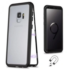 Husa Samsung Galaxy S9 Magnetica 360 grade Black, Perfect Fit cu spate de sticla securizata premium + folie de protectie gratis - Img 5