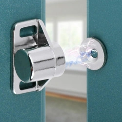 Magnet puternic neodim cu incuietoare magnetica pentru mobila + suruburi de fixare