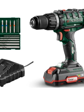 Masina de insurubat si gaurit PABS 20-LI G8 Parkside, include acumulator si incarcator