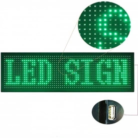 Panou Led de Exterior Programabil/Reclama Luminoasa 100x40 VERDE - Img 3