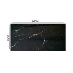 Placa de tapet x 10buc lucios, impermeabil, Autoadeziv, usor de curatat, 30×60 cm, Marmura NEAGRA