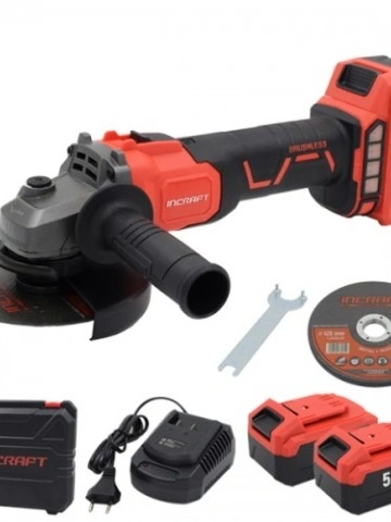 Polizor unghiular cu acumulator 125 mm INCRAFT GK-20V - Cu doi acumulatori inclusi