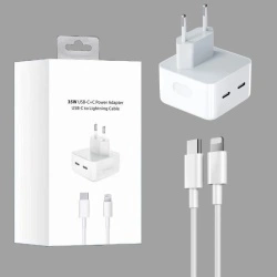 Set Incarcator Fast Charge 50W cu doua porturi pentru APPLE