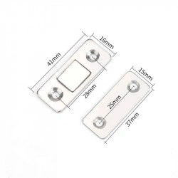 Setul magnetic slim cu suruburi incluse este format din doua piese, concepute pentru a fi montate pe usi sau sertare. Acestea sunt denumite "slim" datorita design-ului lor subtire, care le face sa fie discrete si sa se integreze bine cu mobilierul sau cu 
