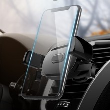 Suport de telefon prindere in ventilatie EASY ONE TOUCH NEGRU