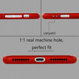 Husa Apple iPhone 7 Plus, FullBody Elegance Luxury Red, acoperire completa 360 grade cu folie de sticla gratis