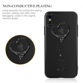 Husa Kingxbar pentru Apple iPhone X design Cristale Swarovski - Black