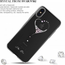 Husa Kingxbar pentru Apple iPhone X design Cristale Swarovski - Silver