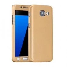 Husa Samsung Galaxy J7 2017, FullBody Elegance Luxury Gold, acoperire completa 360 grade cu folie de sticla gratis
