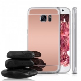 Husa Samsung Galaxy S7 Edge, Elegance Luxury tip oglinda Rose-Gold