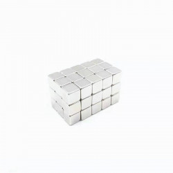 Magnet puternic neodim cub 5x5mm cu suprafata nichelata