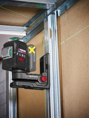 Nivela Laser cu Acumulator PARKSIDE PKLLP 3360, Laser Verde 3 x 360°, Autonivelanta, cu Valiza de Transport, Incarcator si Acumulator inclus - Img 5