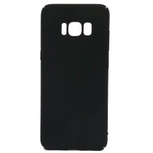 Pachet husa ELEGANCE LUXURY tip jail case de culoare neagra pentru Samsung Galaxy S8 cu folie de protectie gratis