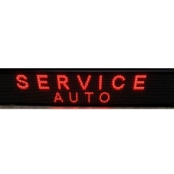 Panou Led de Exterior Programabil/Reclama Luminoasa 100x40cm ROSU ideala pentru SERVICE AUTO