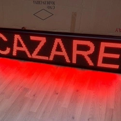 Panou Led de Exterior Programabil/Reclama Luminoasa 100x40cm ROSU ideala pentru CAZARE - Img 3
