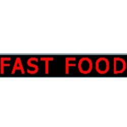 Panou Led de Exterior Programabil/Reclama Luminoasa 100x40cm Text Rosu FAST FOOD