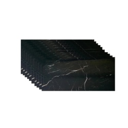 Placa de tapet x 10buc lucios, impermeabil, Autoadeziv, usor de curatat, 30×60 cm, Marmura NEAGRA
