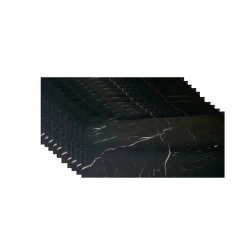 Placa de tapet x 10buc lucios, impermeabil, Autoadeziv, usor de curatat, 30×60 cm, Marmura NEAGRA
