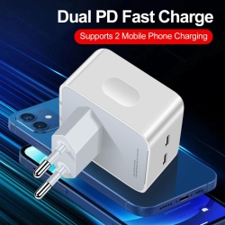 Set Incarcator Fast Charge 50W cu doua porturi pentru APPLE