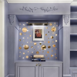 Set Oglinzi Design 3D GOLD ROUND - Oglinzi Decorative Acrilice Luxury Home 30 buc/set