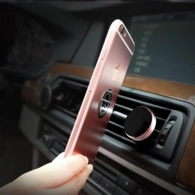 Suport auto magnetic gold pentru telefoane mobile, prindere la ventilatie !