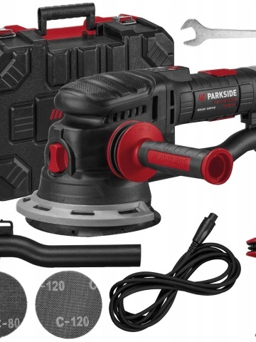 Aparat de slefuit excentric PARKSIDE PERFORMANCE® cu disc comutabil cu actionare directa, 750W, 150mm, negru, cu valiza