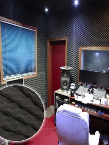 Burete pentru Izolare Acustica, 50 x 100 cm, Negru – Absorbtie Eficienta a Zgomotului si Reducerea Ecoului
