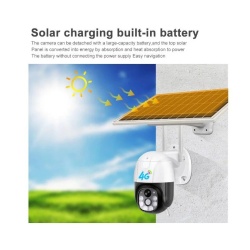 Camera Supraveghere video cu SIM, conexiune 4G, 4MP 2048 x 1536 cu panou solar, Interior - Exterior