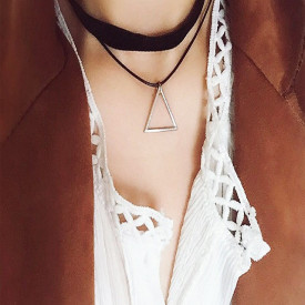 Choker Fashion Black pyramid - Colier elegant pentru gat