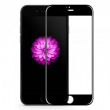 Folie de sticla 3D Apple iPhone 7/8, Elegance Luxury margini colorate Black