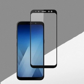 Folie de sticla Samsung Galaxy A7 2018, 10D FULL GLUE Negru - Img 3