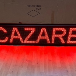 Panou Led de Exterior Programabil/Reclama Luminoasa 200x40cm ROSU ideala pentru CAZARE
