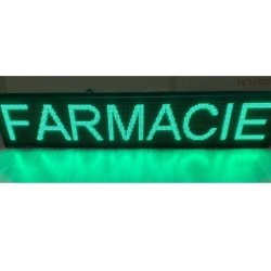 Panou Led de Exterior WIFI Programabil/Reclama Luminoasa 100x20cm VERDE ideala pentru FARMACIE