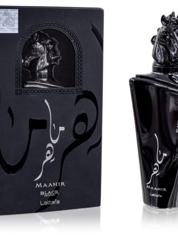 Parfum Arabesc, Apa de Parfum Maahir Black Edition, Lattafa, Barbati - 100ml