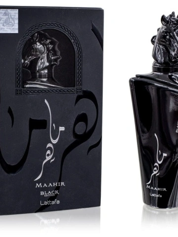 Parfum Arabesc, Apa de Parfum Maahir Black Edition, Lattafa, Barbati - 100ml