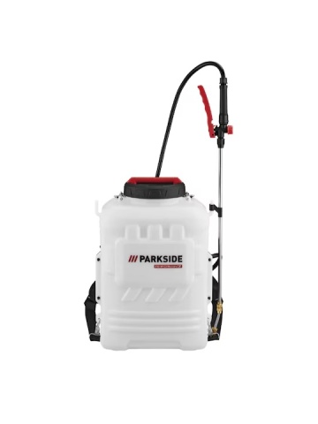 Pompa de stropit electrica Parkside Performance 20 V, PRDSP 20-Li 16 l, 2-6 bar presiune lucru, lance telescopica din otel inoxidabil, patru duze, fara baterie si incarcator