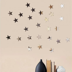 Set 100 Oglinzi Acrilice Autoadezive, Model STELUTE, 4x4 cm, Silver - Ideale pentru decorarea peretilor