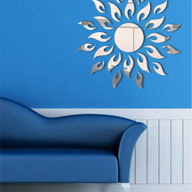 Set Oglinzi Design 3D SILVER SUN MyStyle® - Oglinzi Decorative Acrilice Luxury Home 27 buc/set