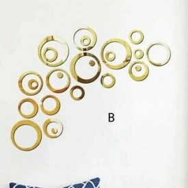 Set Oglinzi din PVC Design Modern - Oglinzi Decorative Acrilice Gold - Luxury Home 24 bucati/set - Img 7