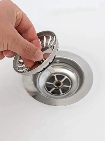 Sita pentru chiuveta, Otel inoxidabil/Cauciuc, 79.3 mm, Argintiu