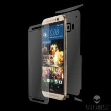 Folie Alien Surface HD, HTC One M9, protectie ecran, spate, laterale + Alien Fiber Cadou