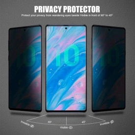 Folie de sticla Samsung Galaxy Note 10, Privacy Glass, folie securizata duritate 9H