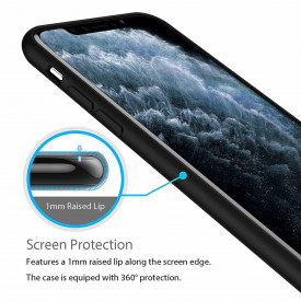 Husa Apple iPhone 11 PRO, Elegance Luxury, Silicon TPU Slim Antisoc NEGRU