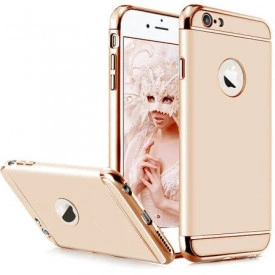 Husa Apple iPhone 8, Elegance Luxury 3in1 Auriu