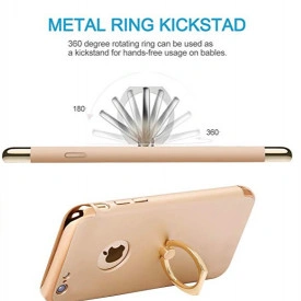 Husa Apple iPhone SE2, Elegance Luxury 3in1 Ring Auriu