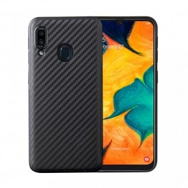 Husa pentru Huawei P Smart 2019, Perfect Fit, cu insertii de carbon, negru