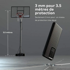 Husa pentru Samsung Galaxy S20 Ultra, Perfect Fit, cu insertii de carbon, negru